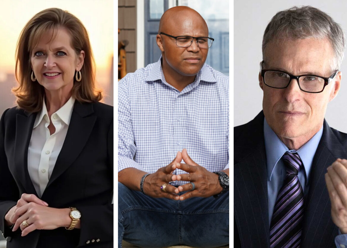 Compilation photo of Star Black, Shawn Harris and Jeff Criswell, who are all candidates for the 14th Congressional District