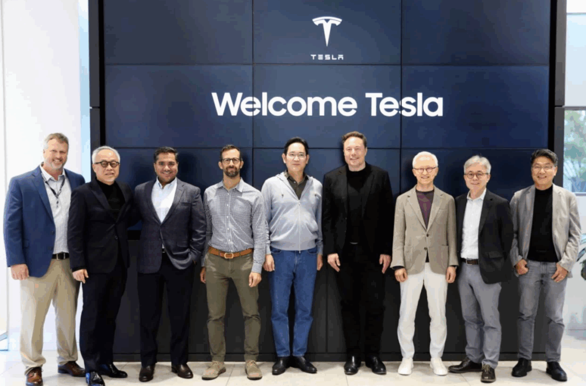 Tesla shareholders at HQ
