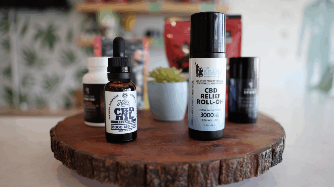 hemp CBD products on display at The Georgia Hemp Company