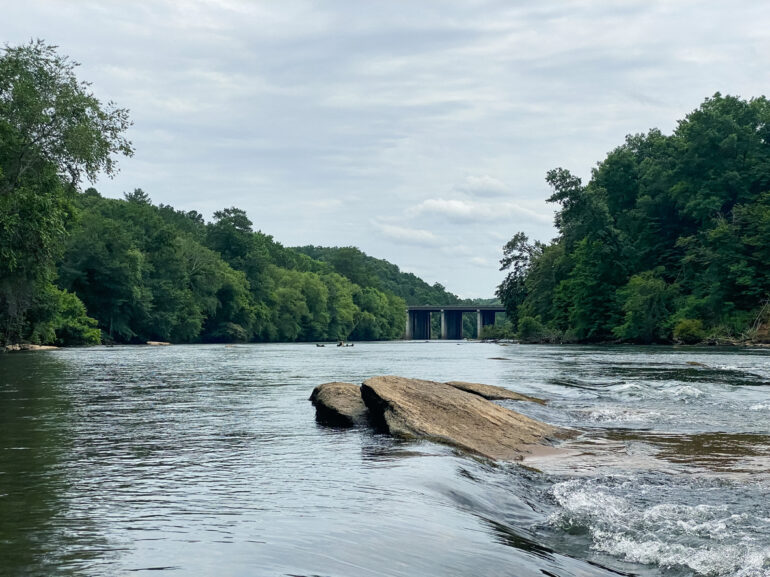 The Chattahoochee River at Paces Mill Park in Atlanta Georgia.