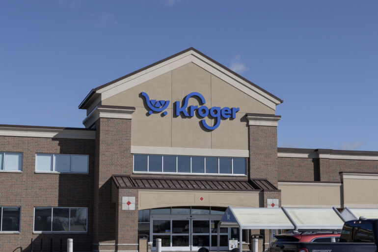 Avon - March 10, 2024: Kroger Supermarket. Kroger is one of the largest grocery store chains in the United States.