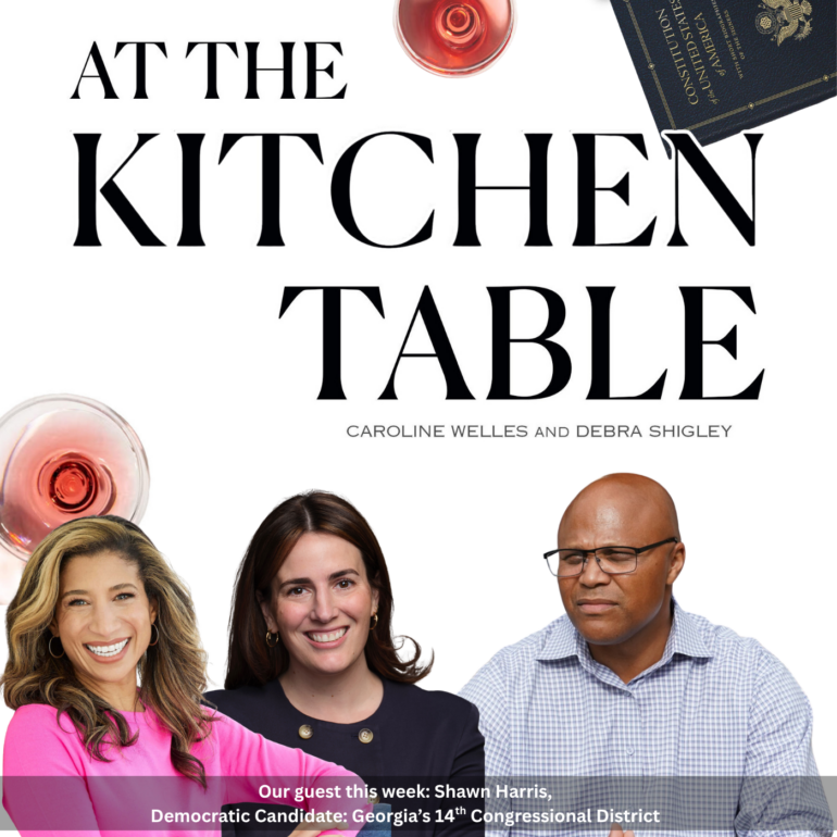 Retired brigadier general, current cattle rancher and NW Georgia Congressional candidate Shawn Harris pulls up a chair at our kitchen table.