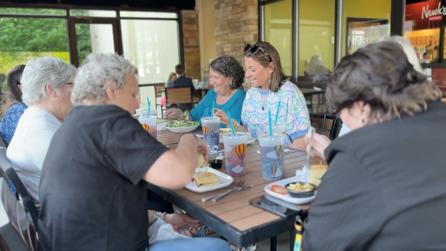 Harts of Teal group meeting for supper