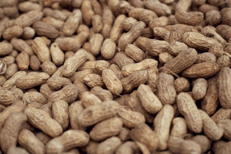 a pile of peanuts