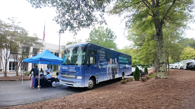 A bus that provides free prostate cancer screenings