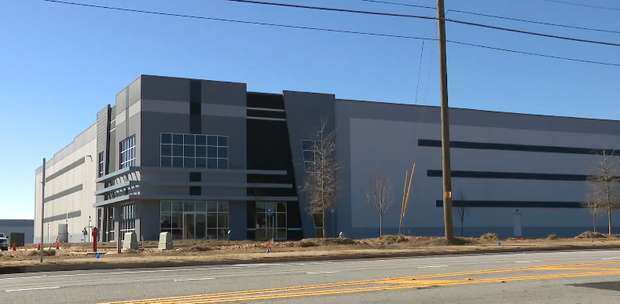 The Department of Homeland Security bought a 540,408-square-foot warehouse in Oakwood for $68.2 million in 2025. Credit: CBS News Atlanta.