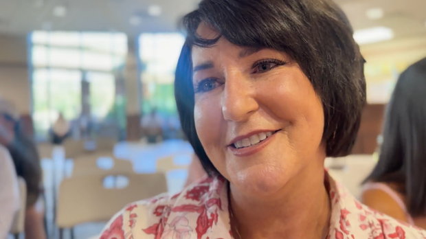 Lucy Gibbs survived Stage 2 breast cancer. Credit: CBS News Atlanta.